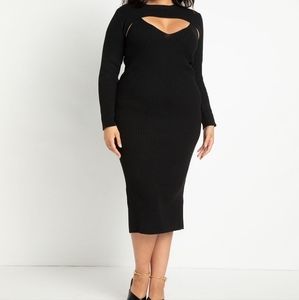 𝅺Eloquii Sweater Tank Dress With Sleeved Shrug